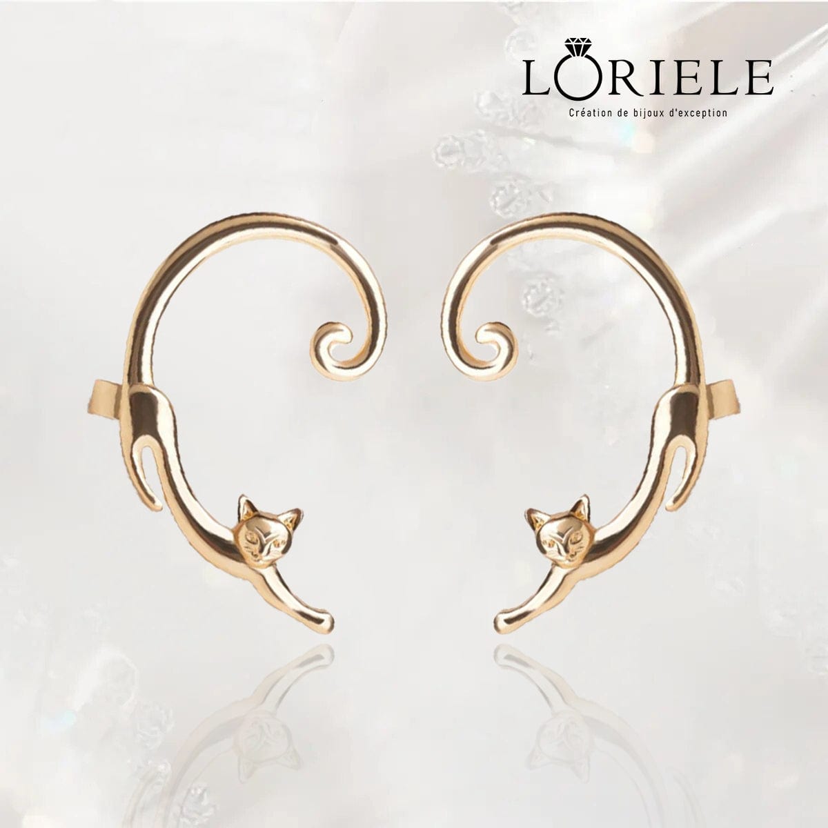 Clips d’oreilles Éclat Félin 🐱 - Zircone Cubique 💎 x2