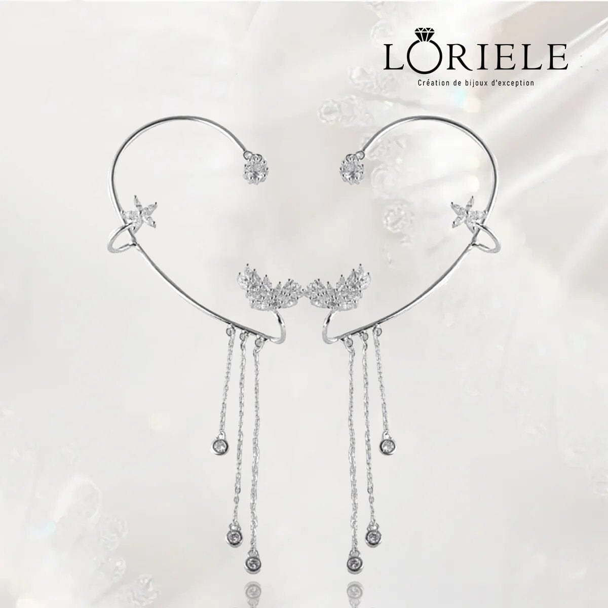 Clips d’oreilles Cascade d’Astéria💧- Zircone Cubique 💎 x2