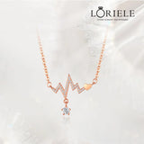 Collier en zircon cubique Rythme cardiaque