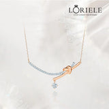 Collier Arc d'Amour Cupidon - Diamant Moissanite 1 Carat 💎Loriele™