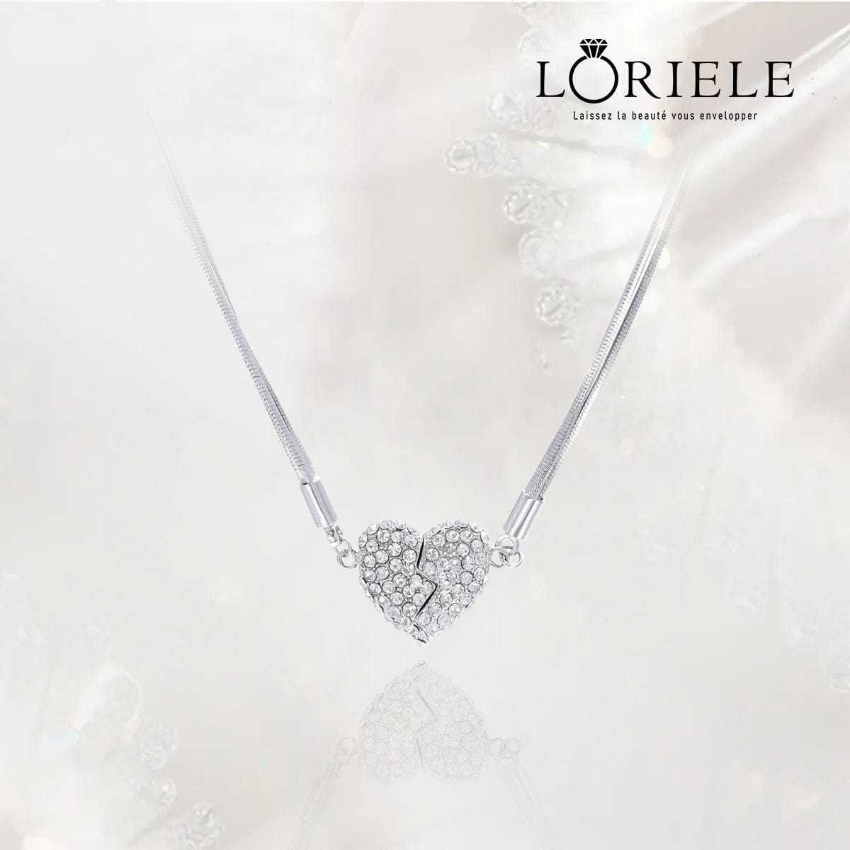 Collier Cœur Éclatant d'Argent 🖤 - Argent Sterling 925 Loriele™