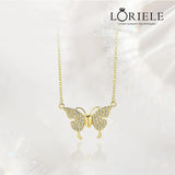 Collier Aile d'Or Aimanté serti de Zircon 💎 - Or 14K Loriele™