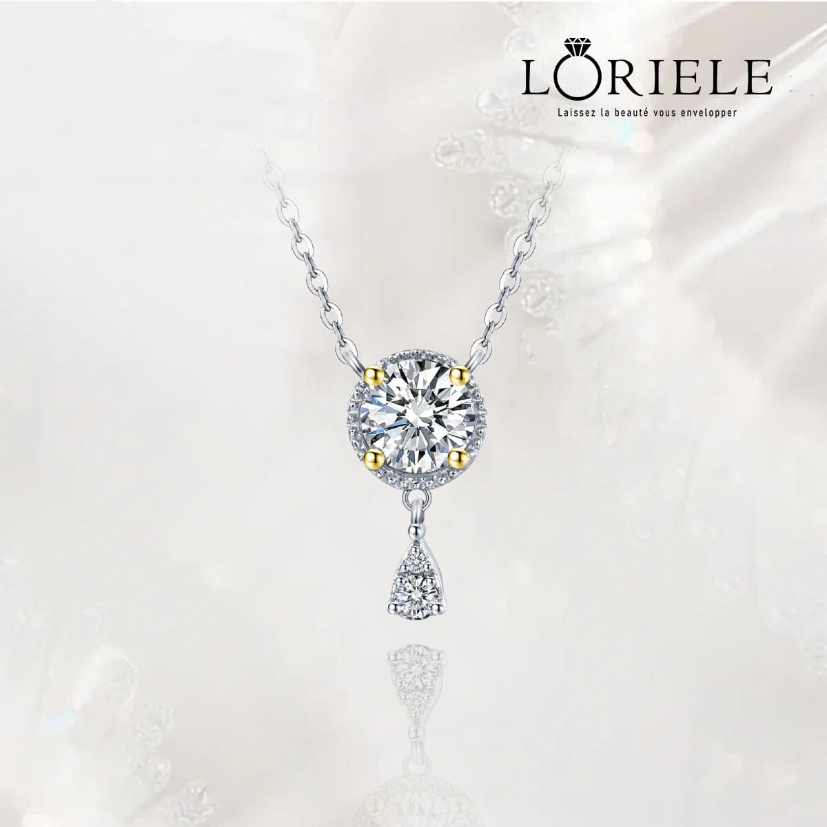 Collier Reflet Stellaire en Argent Sterling 925 - Diamant Moissanite 1 Carat 💎
