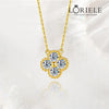 Collier Gold Clover Plaqué Or 18 carats - Diamant Moissanite 1 Carats💎Loriele™