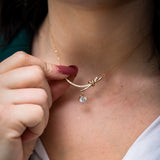 Collier Arc d'Amour Cupidon - Diamant Moissanite 1 Carat 💎Loriele™