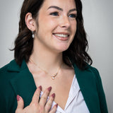 Collier Arc d'Amour Cupidon - Diamant Moissanite 1 Carat 💎Loriele™