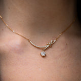 Collier Arc d'Amour Cupidon - Diamant Moissanite 1 Carat 💎Loriele™