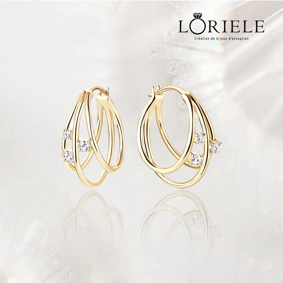 Créoles Éclats Entrelacés - Diamant Moissanite💎