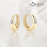 Créoles tubulaires gala Dorée - Diamant Moissanite💎