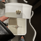 Bague Ruban Cœur de Cristal - Diamant Moissanite 1 Carat 💎