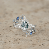 Bague Nymphes Esme foreste - Moissanite Jaspe 💎🌿