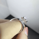 Bague Solitaire Fleur de lys ⚜️Argent Sterling 925 - Diamant Moissanite 1 Carat💎