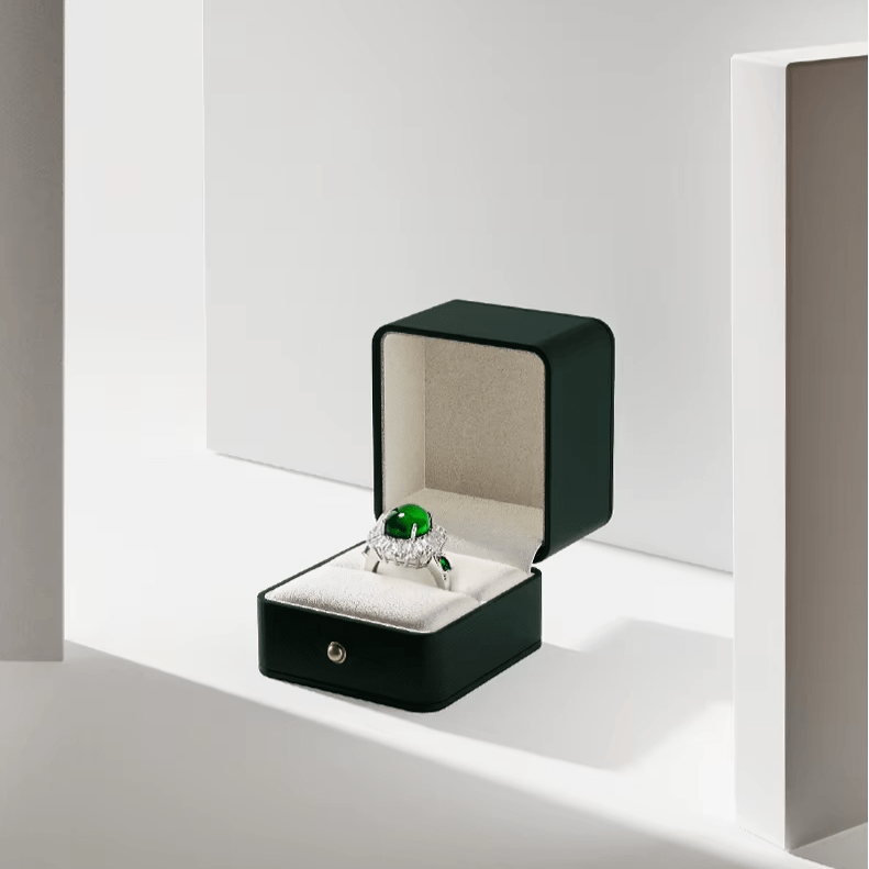 Écrin à Bijoux de Mariage en cuir Pur Vert - LORIELE™