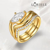 Ensemble de bagues Éclat Harmonia - Diamant Moissanite 1 Carat 💎