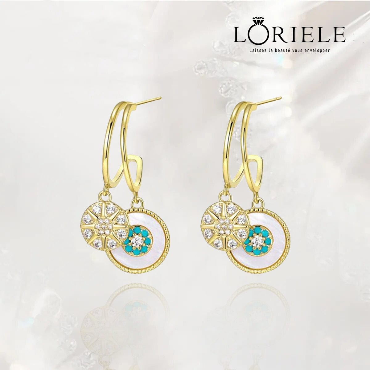 Boucles d'oreilles françaises baroques Loriele