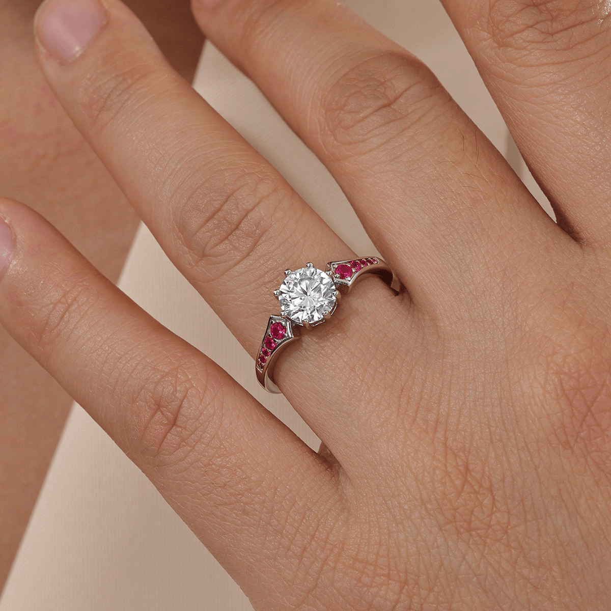 Bague Impératrice Pourpre - Diamant Moissanite💎
