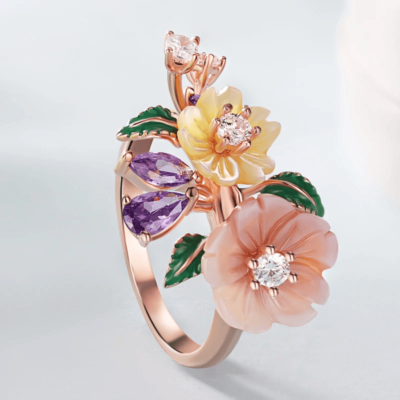 Bague Éclat de Jasmin - Diamant Moissanite 💎