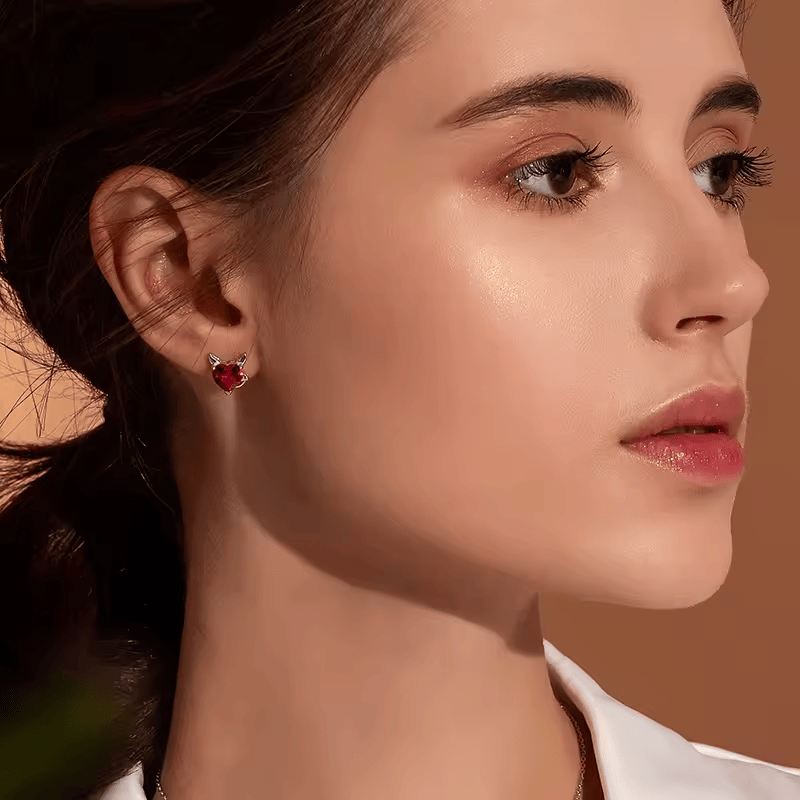 Boucles d'oreilles Ange & Démon ❤️🔥- Diamant Moissanite 💎