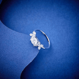 Bague Papillon de Cristal En Argent Sterling 925 - Diamant Moissanite 1 Carat 💎