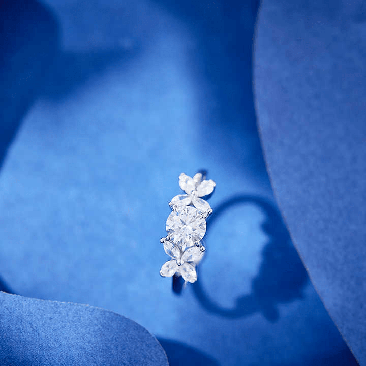 Bague Papillon de Cristal En Argent Sterling 925 - Diamant Moissanite 1 Carat 💎