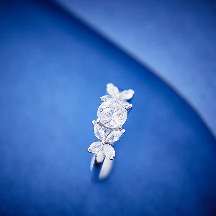 Bague Papillon de Cristal En Argent Sterling 925 - Diamant Moissanite 1 Carat 💎