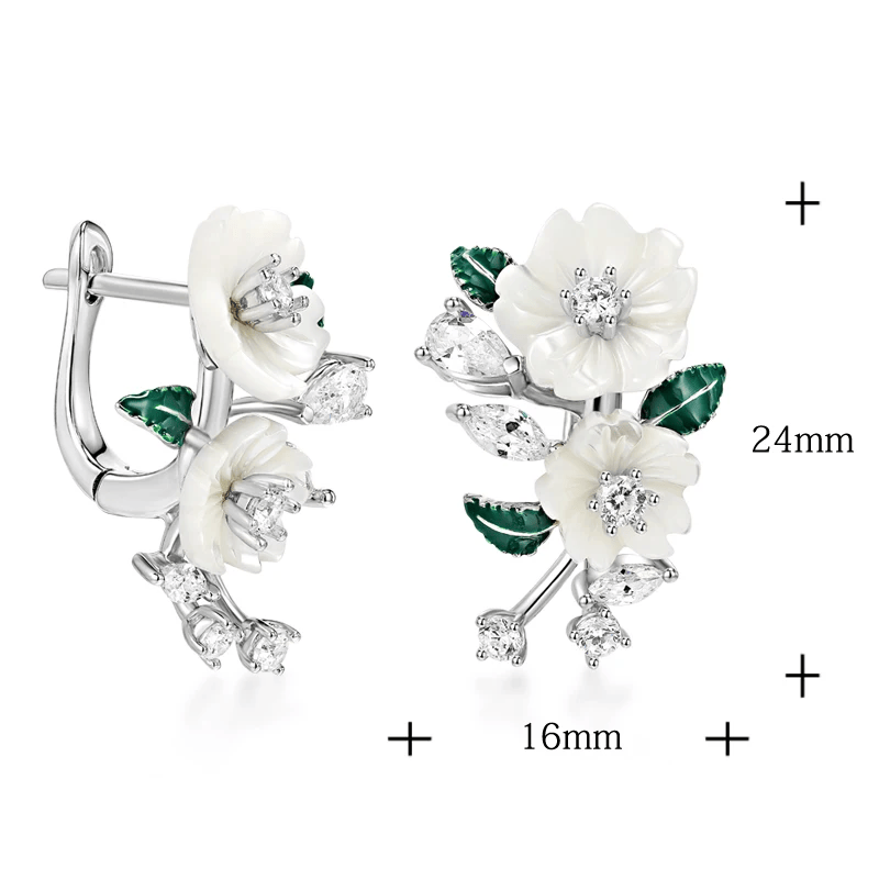 Boucles d'oreilles Loriele Éclat de Jasmin - Diamant Moissanite 💎
