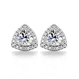Boucles d'oreilles Pyramide de Brillance En Argent Sterling - Diamant Moissanite 1 Carat 💎
