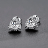 Boucles d'oreilles Pyramide de Brillance En Argent Sterling - Diamant Moissanite 1 Carat 💎