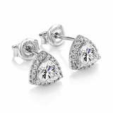 Boucles d'oreilles Pyramide de Brillance En Argent Sterling - Diamant Moissanite 1 Carat 💎