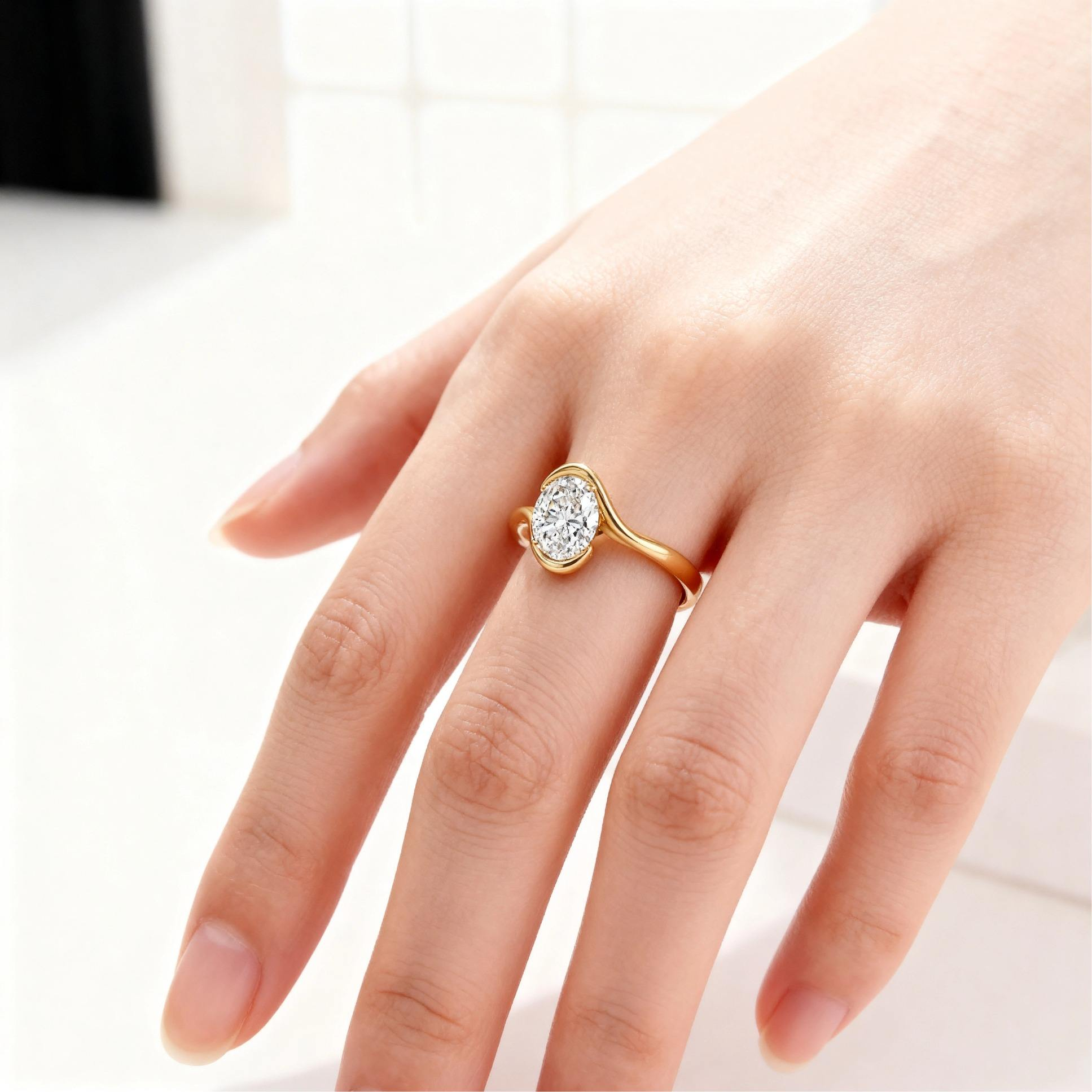 Bague Idylle Ovalis - Diamant Moissanite💎