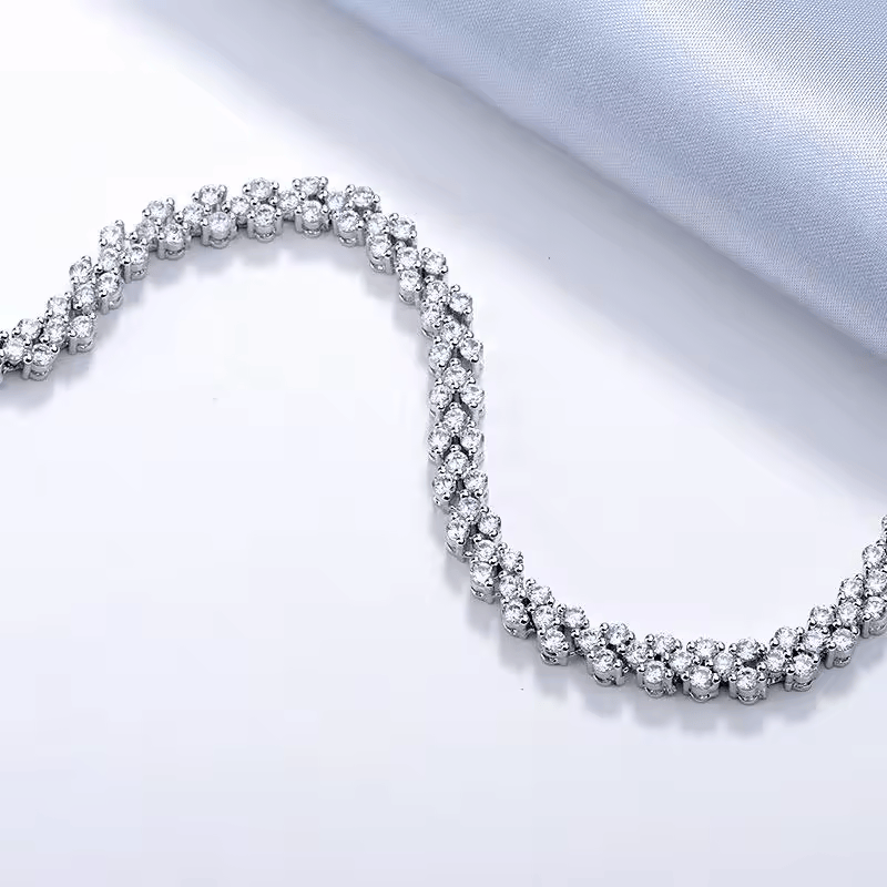 Bracelet Éclat de Désir Inaltérable en Argent sterling 925 - Diamant Moissanite 1 Carat 💎