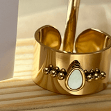 Bague Ajustable Perle d’Or - LORIELE