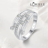 LORIELE - Bague Lumière Intertissée en Argent Sterling 925 - Diamant Moissanite 1 Carat 💎