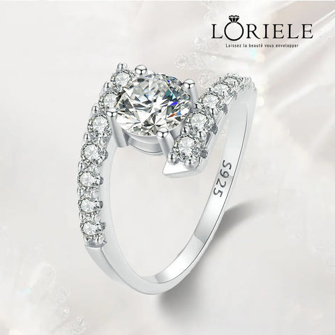 LORIELE - Bague Griffe d'Éclat en Argent Sterling 925 - Diamant Moissanite 1 Carat 💎