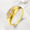 LORIELE - Bague de Fiançailles Aurea Lux en Or 18K - Diamant Moissanite 1 Carat 💎