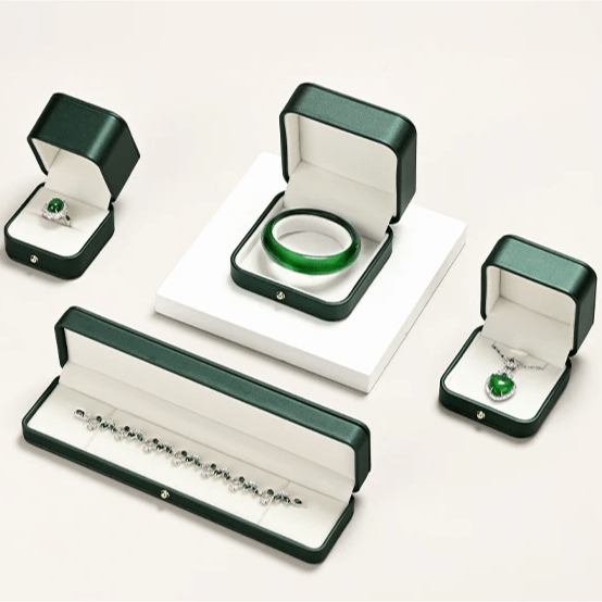 Écrin à Bijoux de Mariage en cuir Pur Vert - LORIELE™