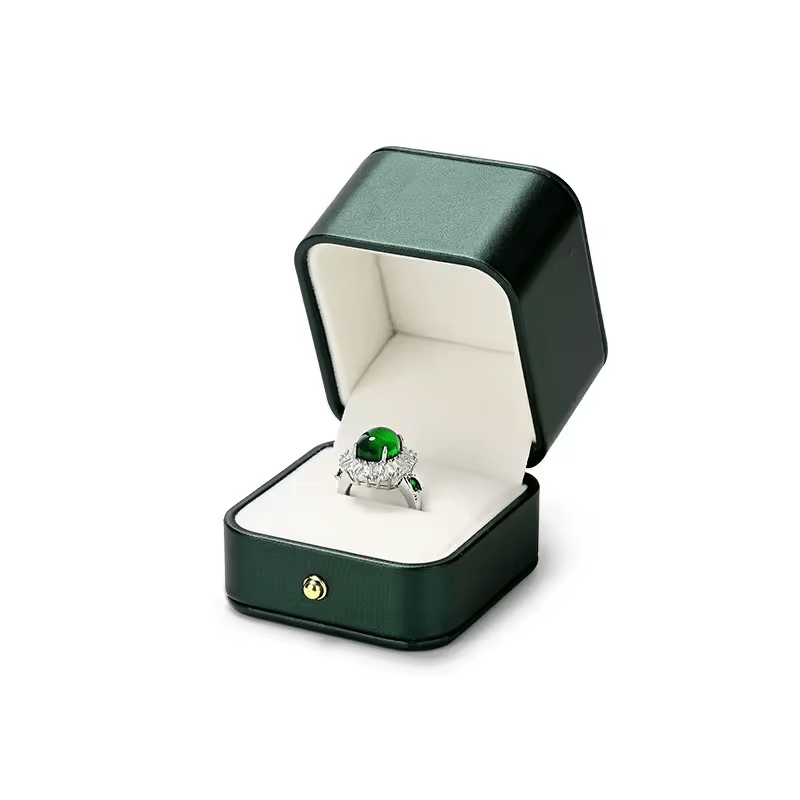 Écrin à Bijoux de Mariage en cuir Pur Vert - LORIELE™