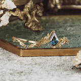 Bague Nymphes Flesch Shaped - Moissanite Bleu 1 carat 💎🌿