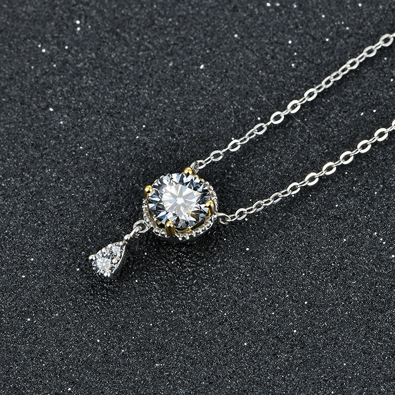 Collier Reflet Stellaire en Argent Sterling 925 - Diamant Moissanite 1 Carat 💎