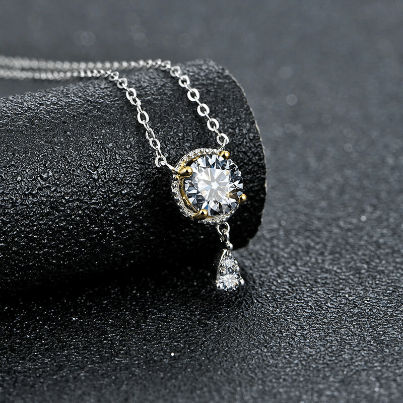Collier Reflet Stellaire en Argent Sterling 925 - Diamant Moissanite 1 Carat 💎
