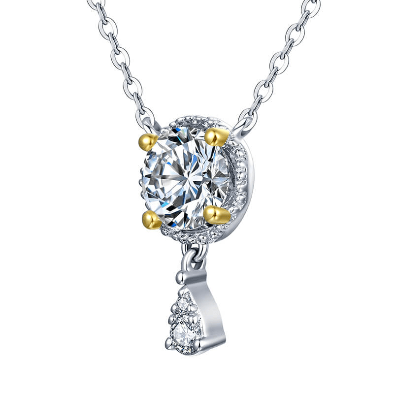 Collier Reflet Stellaire en Argent Sterling 925 - Diamant Moissanite 1 Carat 💎