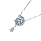Collier Reflet Stellaire en Argent Sterling 925 - Diamant Moissanite 1 Carat 💎