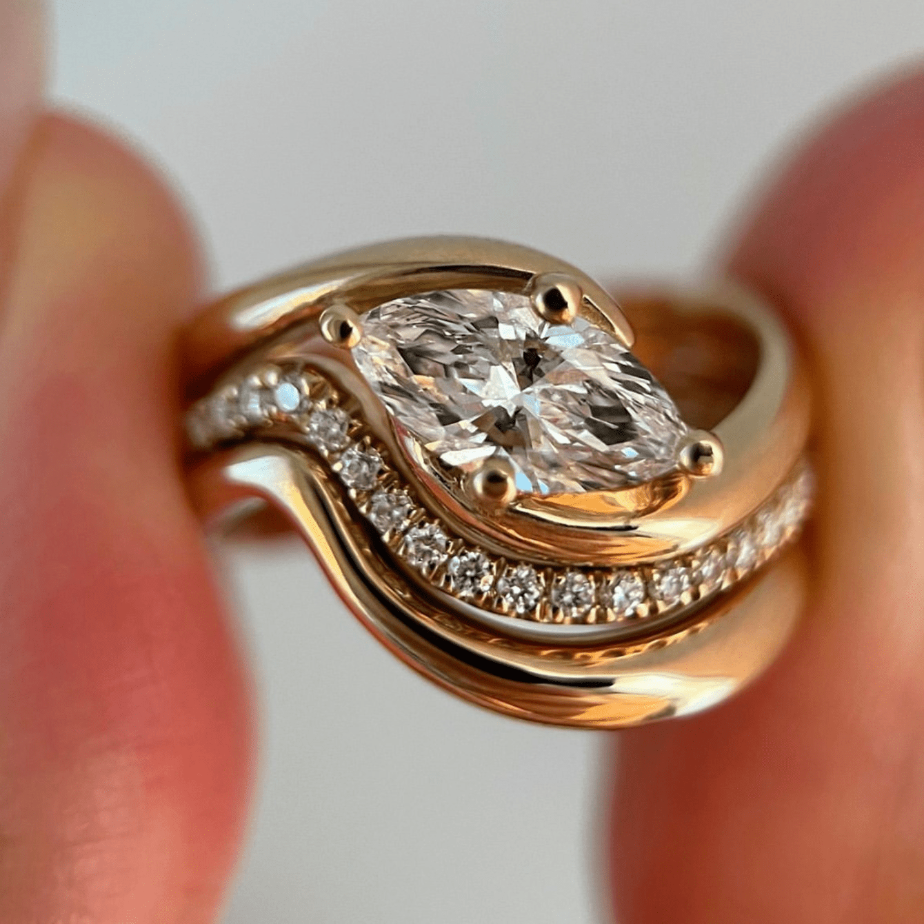 Ensemble de bagues Éclat Harmonia - Diamant Moissanite 1 Carat 💎