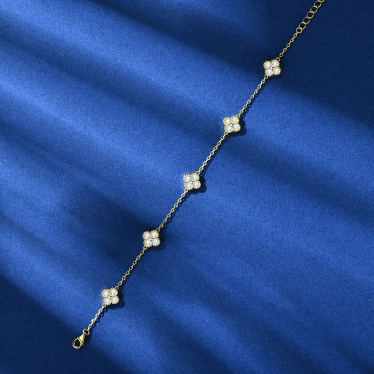 Bracelet Clover 🍀- Diamant Moissanite 1 Carats💎Loriele™