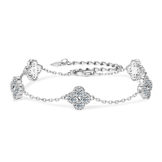 Bracelet Clover 🍀- Diamant Moissanite 1 Carats💎Loriele™