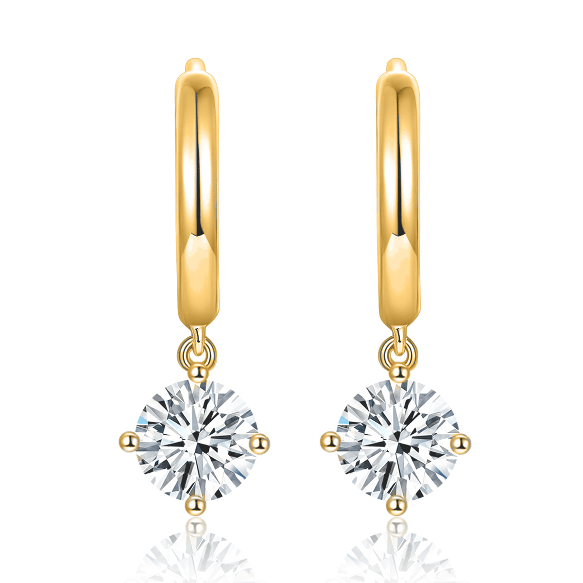 Boucles d'oreilles Larmes dâAurore - Diamant Moissanite 1 Carat đ