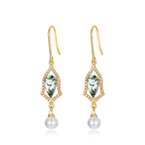 Boucles d'oreilles charme Léontine Plaqué Or Jaune - Malachite Naturelles ❇️