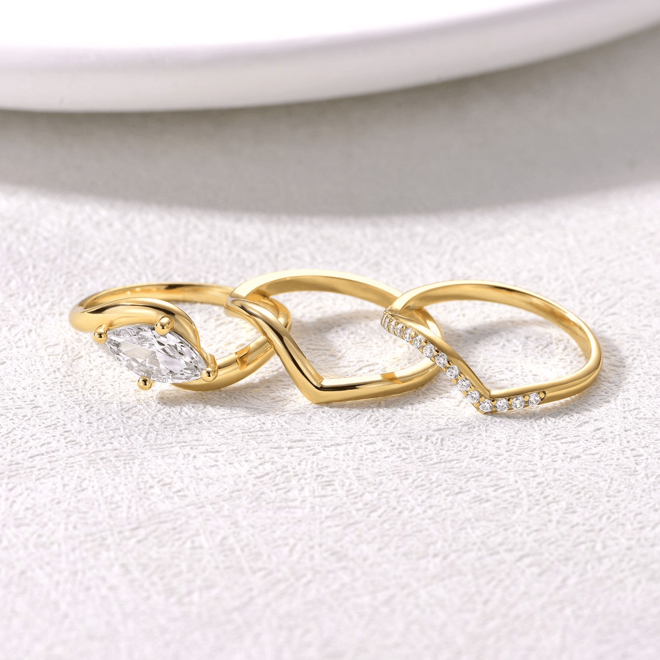 Ensemble de bagues Éclat Harmonia - Diamant Moissanite 1 Carat 💎