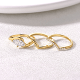 Ensemble de bagues Éclat Harmonia - Diamant Moissanite 1 Carat 💎