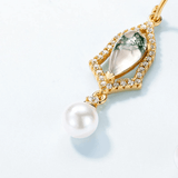 Boucles d'oreilles charme Léontine Plaqué Or Jaune - Malachite Naturelles ❇️